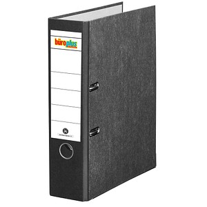 büroplus Ordner schwarz marmoriert Karton 8,0 cm DIN A4, 1 St.