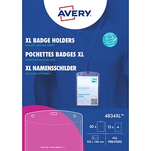 AVERY Zweckform XL Namensschilder 10,5 x 14,8 cm, 13 Blatt