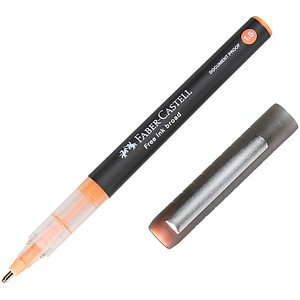 FABER-CASTELL Free Ink Tintenroller grau 0,8 mm, Schreibfarbe: orange, 1 St.
