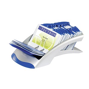 DURABLE Visitenkartenbox VISIFIX® DESK VEGAS silbergrau, für bis zu 100 Visitenkarten