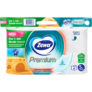Zewa Toilettenpapier Premium 5-lagig, 6 Rollen