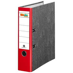 büroplus Ordner rot marmoriert Karton 8,0 cm DIN A4, 1 St.