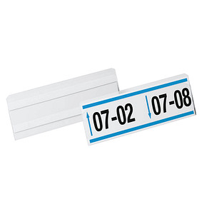 10 DURABLE Etikettentaschen HARD COVER transparent 1/2 DIN A5 quer