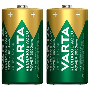 VARTA Akkus RECHARGE ACCU Power Ni-MH Baby C 3.000 mAh, 2 St.