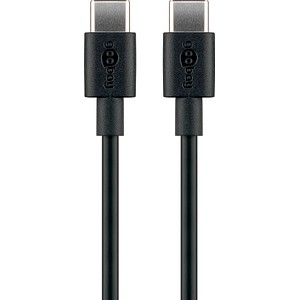 goobay USB C Kabel 1,0 m schwarz