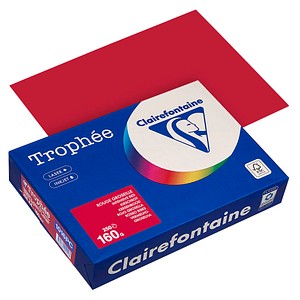 Clairefontaine Kopierpapier Trophée kirschrot DIN A4 160 g/qm 250 Blatt