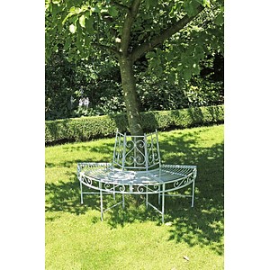 Garden Pleasure Baumbank Varda 950396 weiß Metall 124,0 cm