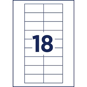 AVERY Zweckform Namensetiketten weiß 65,0 x 30,0 mm, 10 Blatt