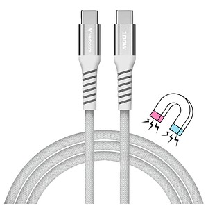 verbatim Sync & Charge Magnetkabel Ladekabel grau, Kabellänge: 1,2 m, 100 W