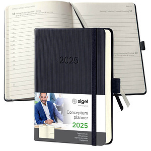 SIGEL Taschenkalender Conceptum 2025 schwarz