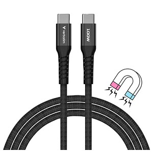 verbatim Sync & Charge Magnetkabel Ladekabel schwarz, Kabellänge: 1,2 m, 100 W