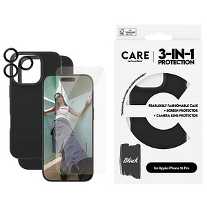 CARE by PanzerGlass® 3-in-1 Schutz-Set für Apple iPhone 16 Pro