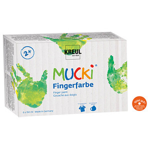 6 KREUL MUCKI Fingerfarben farbsortiert 6 x 150,0 ml