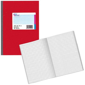 KÖNIG & EBHARDT Geschäftsbuch DIN A6 kariert, rot Softcover 192 Seiten