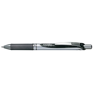 Pentel EnerGel BL77 Gelschreiber schwarz/silber 0,35 mm, Schreibfarbe: schwarz, 1 St.