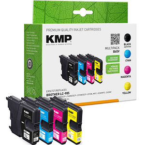 KMP B65V  schwarz, cyan, magenta, gelb Druckerpatronen kompatibel zu brother LC985VALBP , 4er-Set