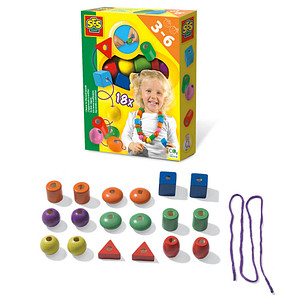 SES Creative® Fädelspiel mit Holzperlen Lernspiel, 1 St.