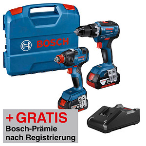 AKTION: BOSCH Professional GDX 18V-200 + GSR 18V-55 Akku-Drehschlagschrauber-Set 18,0 V, mit 2 Akkus mit Prämie nach Reg