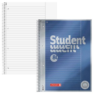 BRUNNEN Collegeblock Premium Student 25 liniert DIN A4 mit Rand, 5 St.