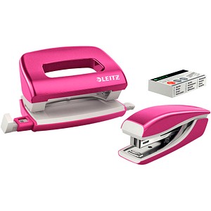 LEITZ Locher und Heftgeräte Set NeXXt WOW pink