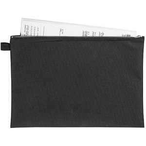 VELOFLEX Reißverschlussbeutel schwarz/silber Textil, 1 St.