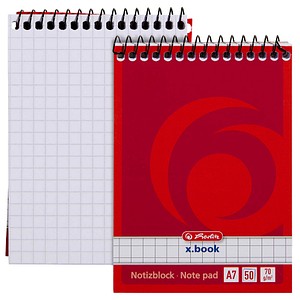 herlitz Collegeblock x.book kariert DIN A7 ohne Rand, 1 St.