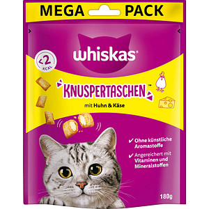 whiskas® Katzen-Leckerli Knuspertaschen mit Huhn und Käse 180,0 g