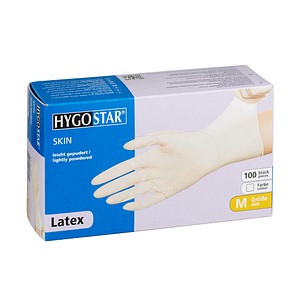 HYGOSTAR unisex Einmalhandschuhe SKIN weiß Größe M 100 St.