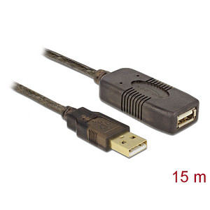 DeLOCK USB 2.0 A Kabel Verlängerung 15,0 m schwarz