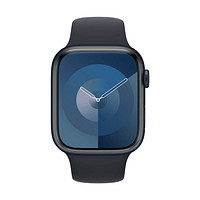 Apple Watch Series 45 büroplus mm M/L 9 Sportarmband ++ mitternacht Aluminium (GPS+Cellular)