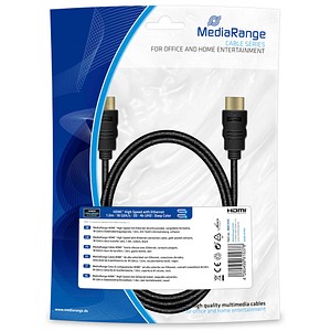 MediaRange HDMI A Kabel 4k 1,0 m schwarz