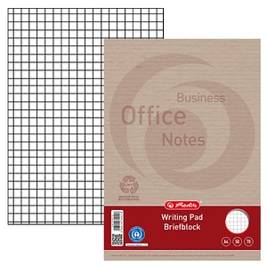 herlitz Briefblock Recycling  DIN A4 kariert, 1 St.