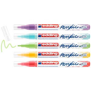 edding 5300 Acrylstifte-Set farbsortiert 1,0 - 2,0 mm, 5 St.