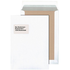 MAILmedia Papprückwandtaschen DIN C4 mit Fenster weiß 100 St.