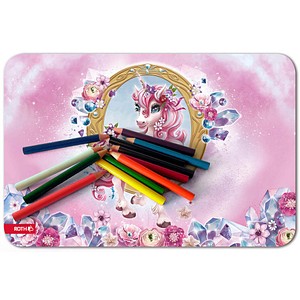 ROTH Schreibtischunterlage Einhorn Beauty bunt Kunstleder 59,0 x 39,0 cm, 1 St.