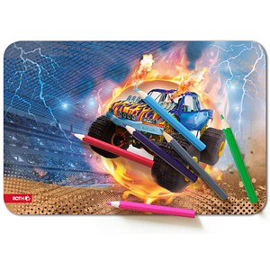 ROTH Schreibtischunterlage Monstertruck bunt Kunstleder 59,0 x 39,0 cm, 1 St.
