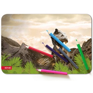 ROTH Schreibtischunterlage Tyrannosaurus bunt Kunstleder 59,0 x 39,0 cm, 1 St.