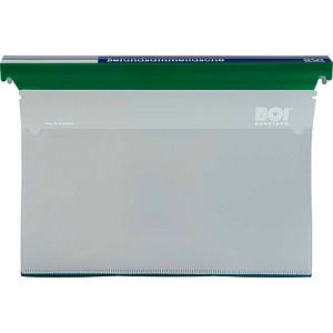 BOI Patienten-Dokumentations-Hängemappe Kunststoff grün DIN A4 1x 2 Ringe, Q-Mechanik, 10 St.