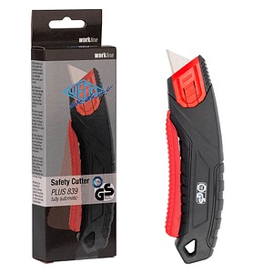 WEDO Cuttermesser Safety Plus Kunststoff schwarz 19,0 mm, 1 St.
