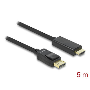 DeLOCK DisplayPort 1.1/High Speed HDMI Kabel 5,0 m schwarz