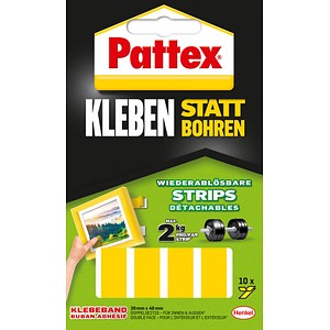 Pattex Klebestreifen für max. 2,0 kg 2,0 x 4,0 cm, 10 St.